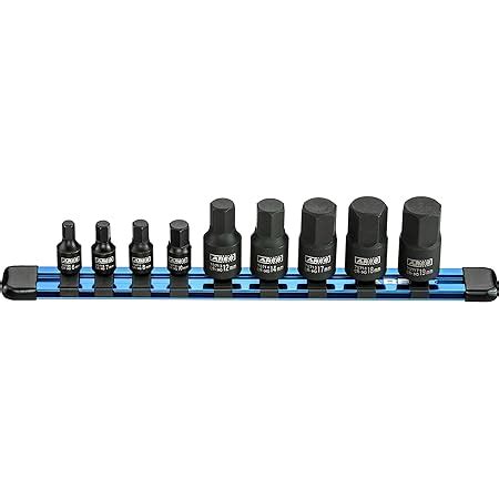 CARBYNE Super Short Hex Bit Socket Set 9 Piece SAE 1 8 To 9 16