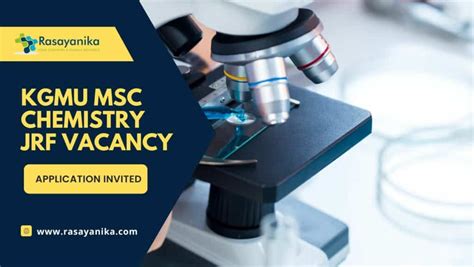 KGMU MSc Chemistry JRF Vacancy Applications Invited