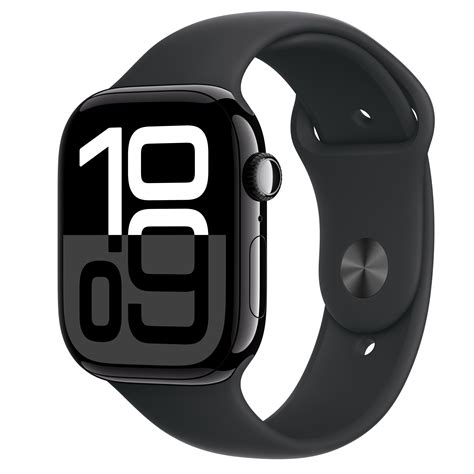 Buy Apple Watch Series 10 Gps Cellular 46mm Jet Black Aluminium Case With Black Sport Band