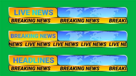 Live Breaking News Lower Third Graphic For Titles Stock Footage