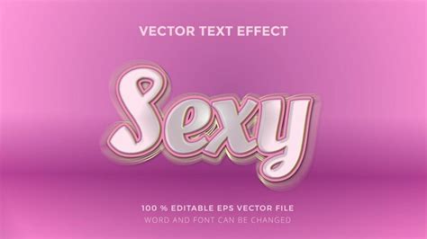 Efeito De Texto Sexy Vetor Premium