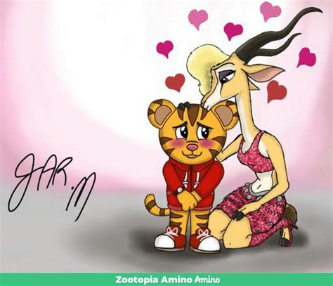 Gazelle Kisses Daniel Tiger By Torrjua11011