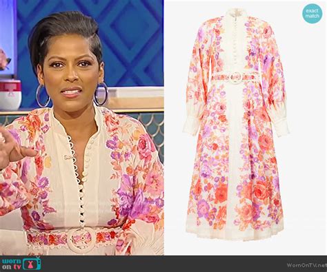 Wornontv Tamrons Floral Print Belted Dress On Tamron Hall Show