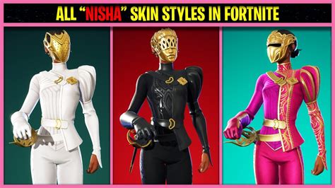 ALL NISHA SKIN STYLES IN FORTNITE CHAPTER 5 SEASON 1 - YouTube