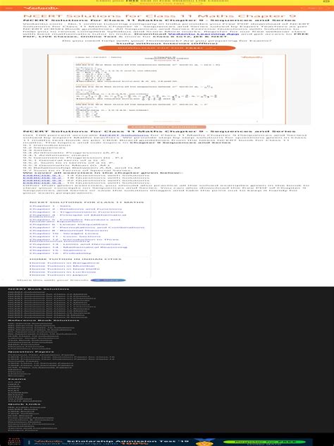 Sequence and Series | PDF | Teaching Mathematics | Mathematical Analysis