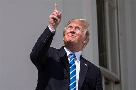 Donald Trump Looked Directly At The Sun During The Solar Eclipse Glamour Uk