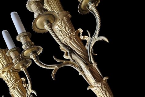 Proantic Paire De Grandes Appliques En Bronze Dor De Style Louis Xv