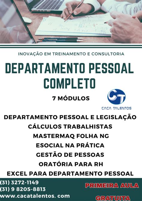 Curso De Departamento Pessoal Completo Em Belo Horizonte Sympla