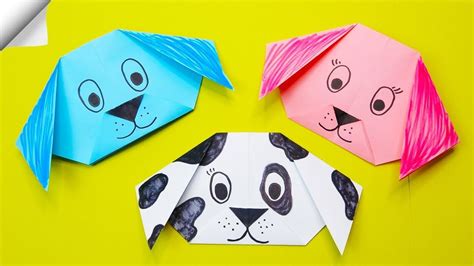 Origami dog easy diy paper crafts origami dog face – Artofit