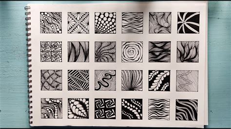 24 Zentangle Patterns 24 Doodle Patterns Zentangle Patterns