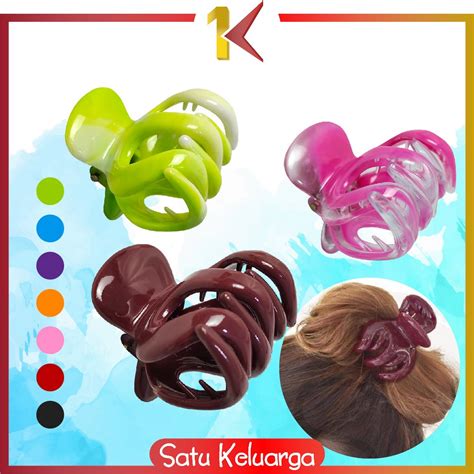 Jual SK C746 Jepit Rambut Jedai Aneka Warna Cakar 3 Ukuran 5cm