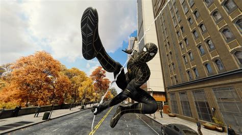 Marvel S Spider Man Remastered Ps Black And Gold Suit Free Roam