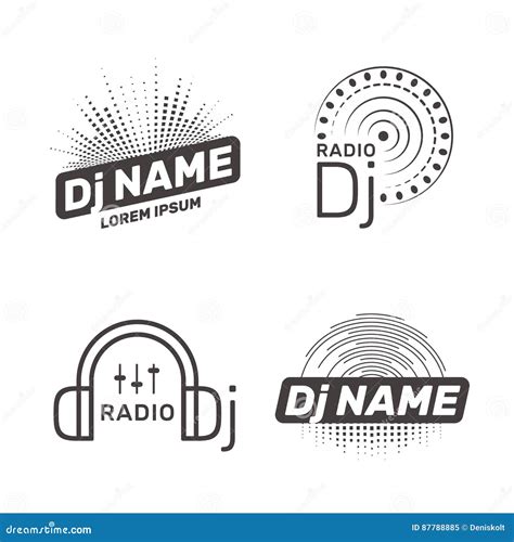 DJ vector label stock vector. Illustration of expert - 87788885