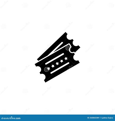 Cinema Ticket Icon. Movies Ticket Logo Isolated on White Background