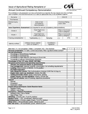 Fillable Online CAA Form 24137 04 CAA Form 24137 04 Fax Email Print