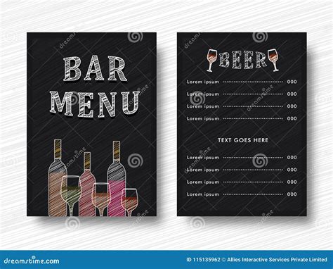 Creative Restaurant Menu Card Design Stock Illustration Illustration