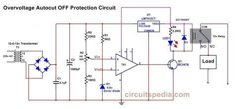 Over Voltage Cutoff Circuit Diagram Auto Cut Circuit For Ove