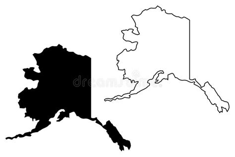 State Of Alaska Outline Stock Vector Illustration Of Politics