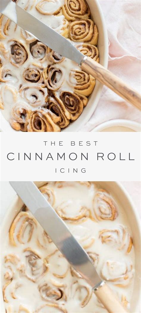 The Best Cinnamon Roll Icing, A Smooth Cinnamon Roll Glaze | Cinnamon ...