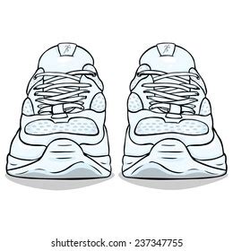 How To Draw Shoes Front View