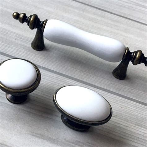 2 25 Drop Bail Dresser Pulls Ceramic Drawer Pull Handles Etsy