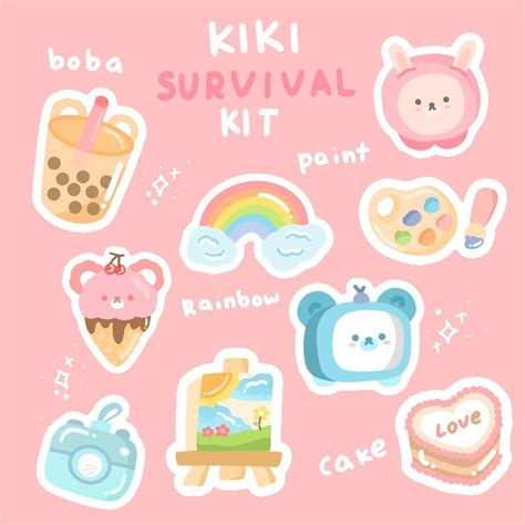 Aesthetic Sticker Pack Template Korean Printable Off