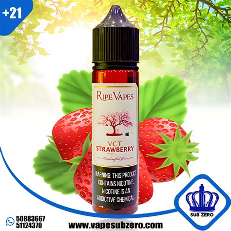 Ripe Vapes VCT Strawberry 60 Ml Vape Subzero