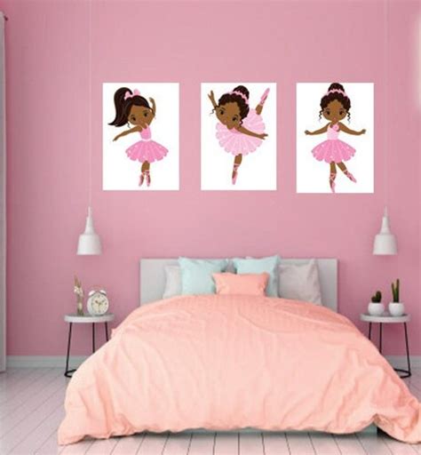 Black Ballerina Wall Art Decor African American Ballerina Etsy