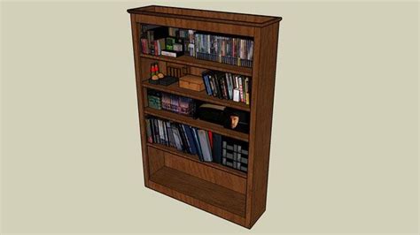 Sketchup Components D Warehouse Bookshelf Fully Populated Shelf