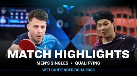 An Jaehyun Vs Deni Kozul MS Qual WTT Contender Doha 2023 YouTube