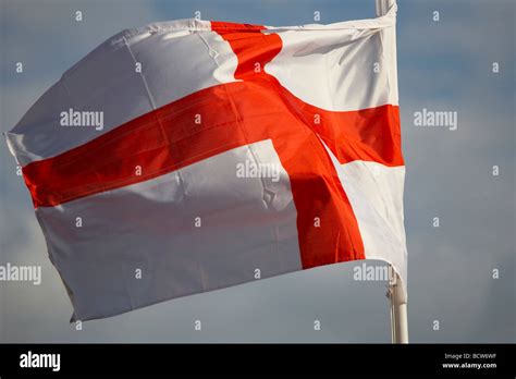 English George Cross Flag Flying In The Wind Stock Photo Alamy