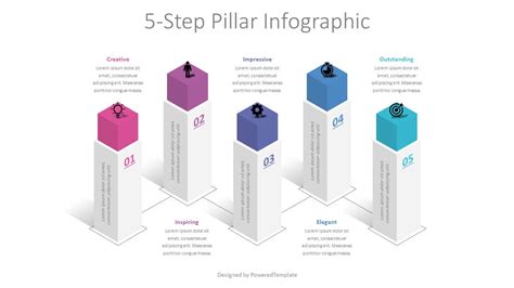 Free 5 Step Pillar Infographic For PowerPoint Powerpoint Infographic