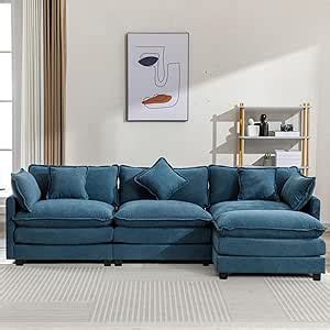 FANYE L Shaped Convertible Modular Sectional Sofa With Reversible