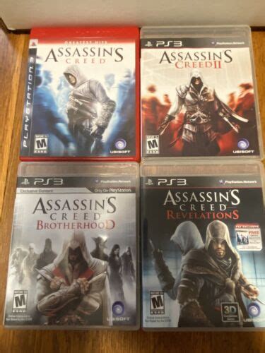 Assassins Creed Ps3 Lot 1 2 Brotherhood Revelations Playstation 3