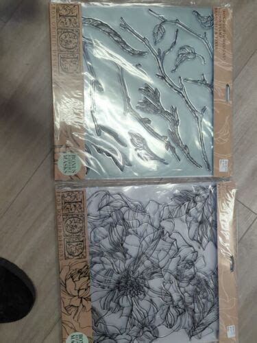 Lot 2 IOD Iron Orchid Designs Home Decor Stamps Branches Vines