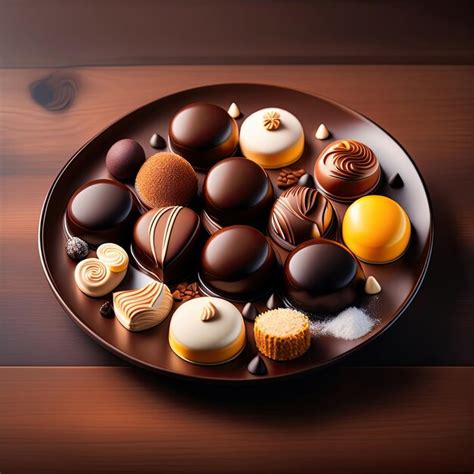 Premium Photo Dark Milk And White Chocolate Candies Pralines Truffles