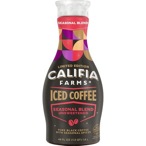 Amazon.com: Califia Farms - Pure Black Seasonal Blend Iced Coffee, 48
