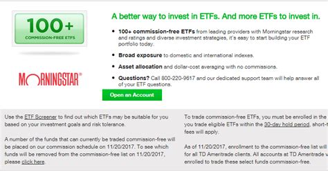 Td Td Ameritrade Commission Free Etfs 免手續費etfs標的修正