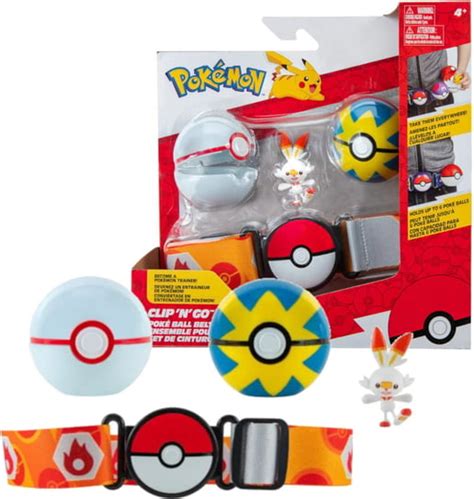 Pokemon Clip N Go Zestaw Pas 2x Pokeball Figurka Scorbunny