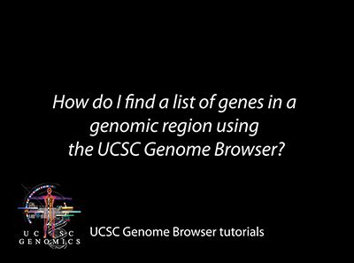 Ucsc Genome Browser Videos