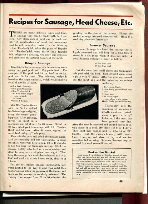 HOME MEAT CURING made easy 1941 : Morton Salt Corporation : Free