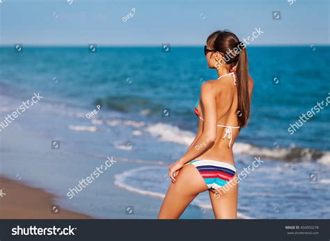 Sexy Back Beautiful Woman Bikini On Stock Photo Shutterstock