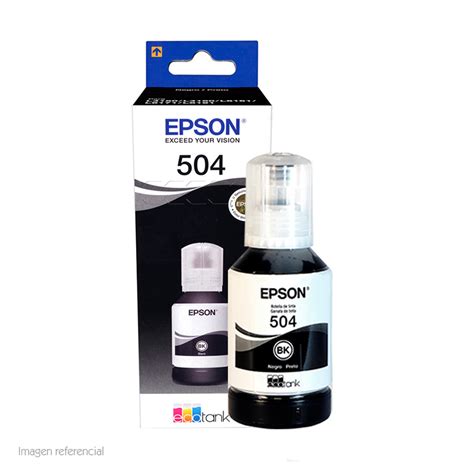 Botella De Tinta Epson T Color Negro Contenido Ml Para