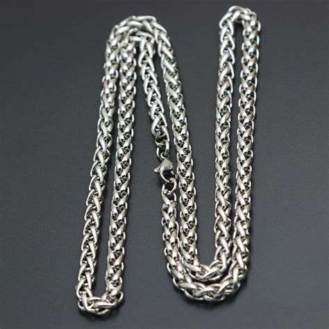 Cadena 4 Mm Color Plata Acero Inoxidable 60 Cm Hombre Mujer Cuotas