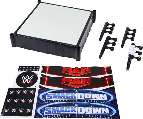 WWE Wrestling Superstar Ring Playset with Spring-Loaded Mat & 4 Event Stickers - Walmart.com