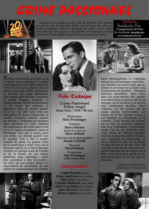 Crime Passionnel De Otto Preminger 1945 Analyse Et Critique Du Film