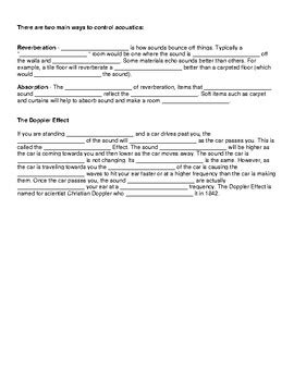 Sound Pitch And Acoustics WebQuest By Stokes Scholars TPT