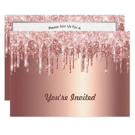 A Pink And Gold Glitter Birthday Party Card With The Words Youre United On It