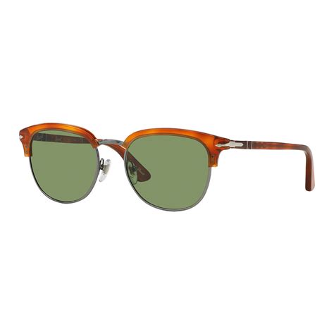 Persol Mens Clubmaster Sunglasses Tortoise Gold Brown Montblanc