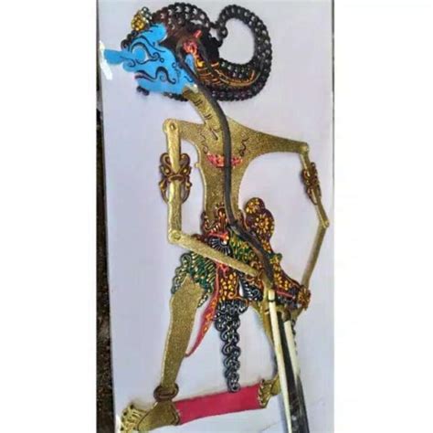 Jual Miniatur Wayang Kulit Antasena Muka Biru Mini Caperan Super Halus